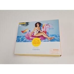 Sun Squad Pink Unicorn Pool Swim XL Inflatable Tube Float 76.5" x 33"